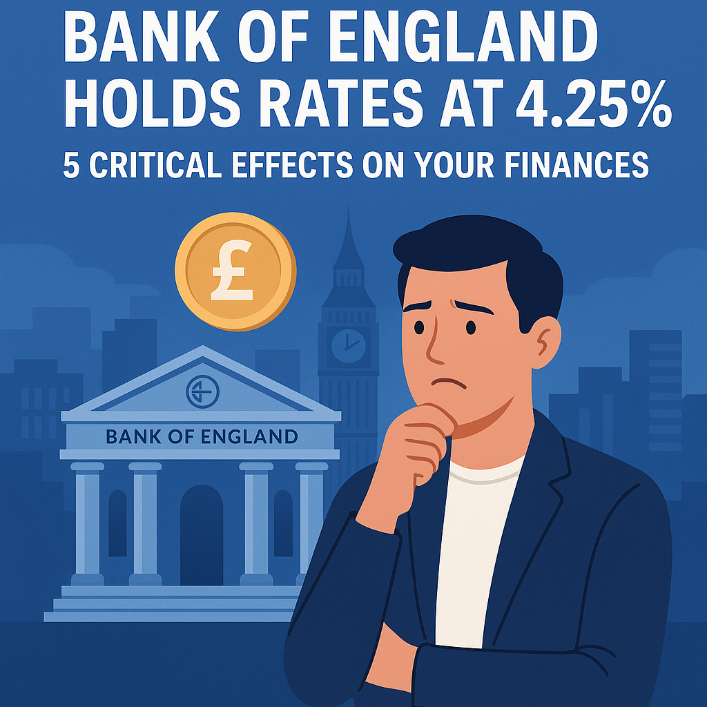 Bank of England Holds Rates at 4.25%: 5 Critical Effects on Your Finances